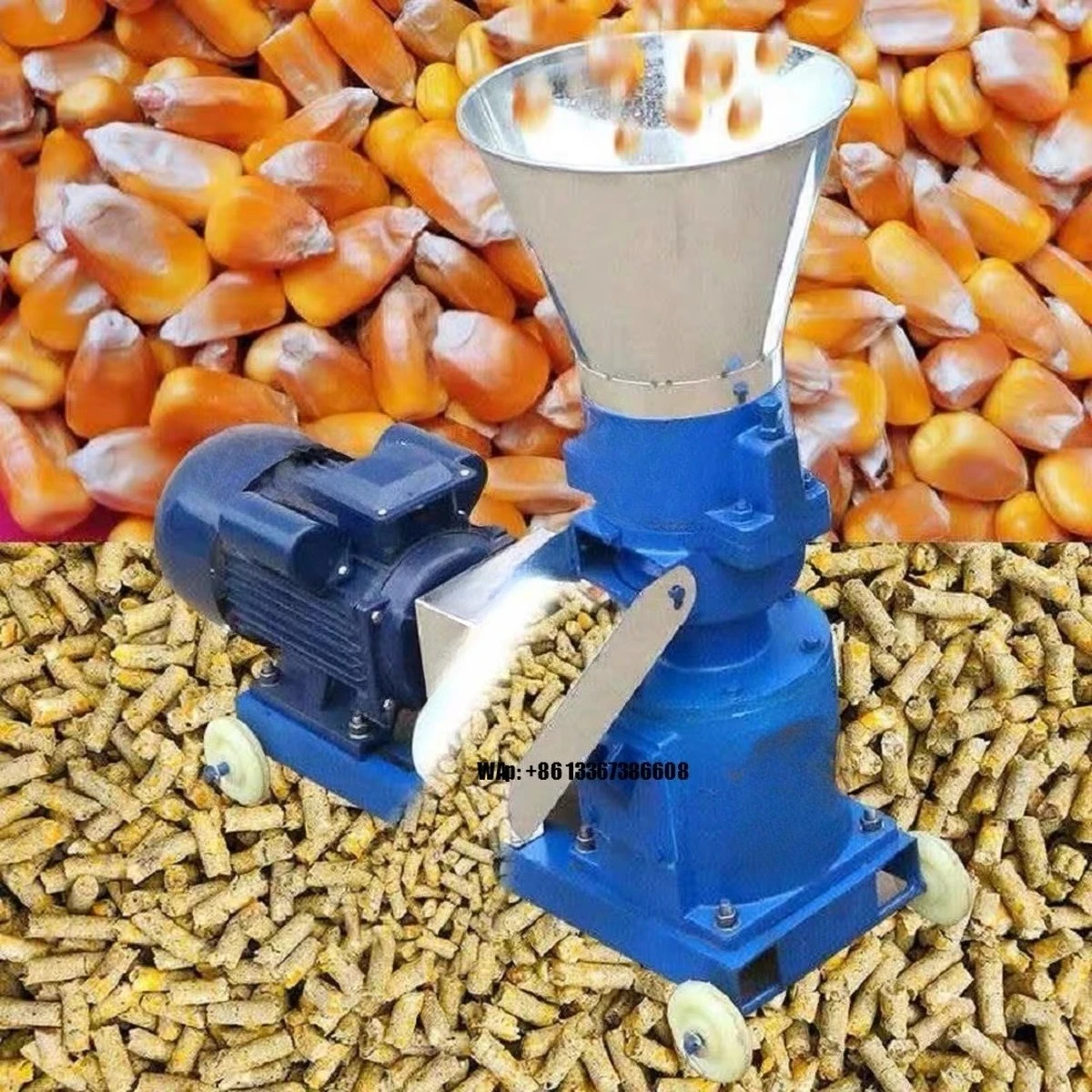 

mobile wood pellet machine/fertilizer pellet machine small feed pellet machine engine