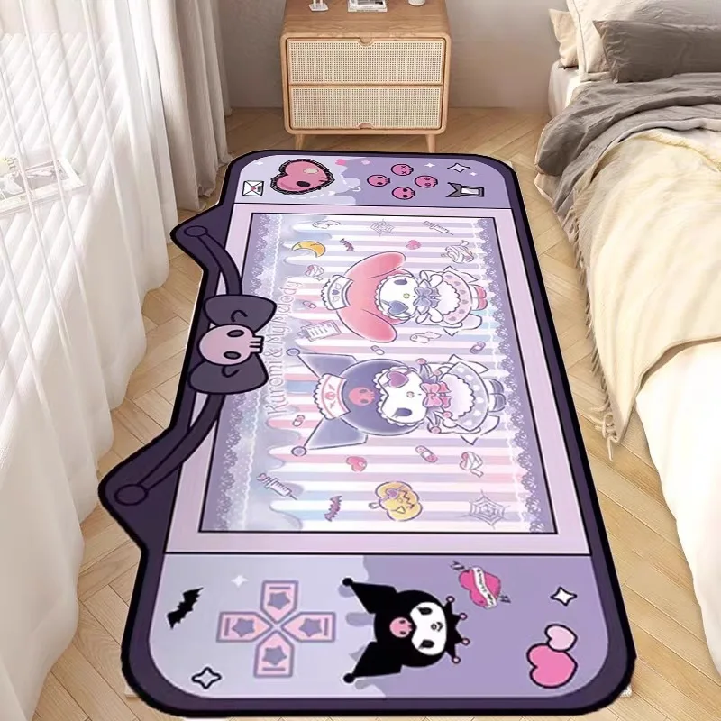 Anime Kuromi Peripheral Carpet Bedroom Living Room Full Bedside Blanket Home Cute Stain-Resistant Floor Mat Home Decoractions