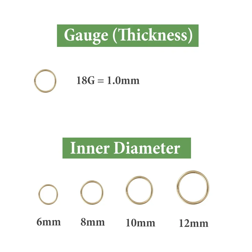 2/6 قطعة سلس 316L الفولاذ المقاوم للصدأ الأنف الدائري هوب أقراط للنساء الرجال الحاجز اللولب الزنمة الأذن ثقب المجوهرات صغيرة 6-12 مللي متر