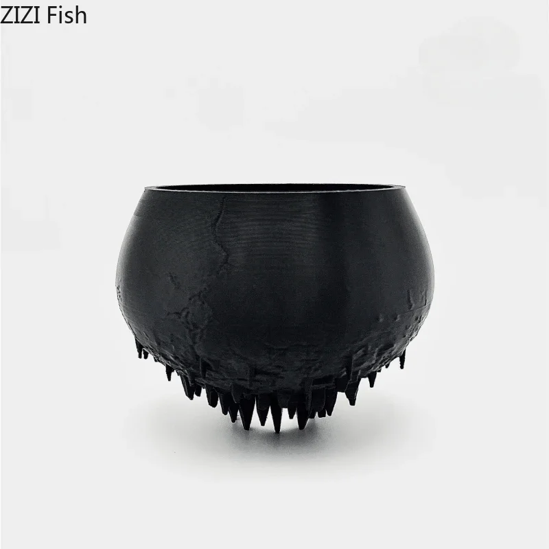 Black Floating Flowerpot Perforated Flower Pot Succulent Pots Vegetable Tall Pot Footed Plant Pots Hydroponic Vase Potted Plant