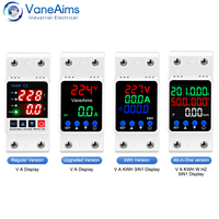 Din Rail Voltage Protector Relay 220v 40A 63A 80A Adjustable Digital Display Over Current Over/Under Voltage Protection Relay