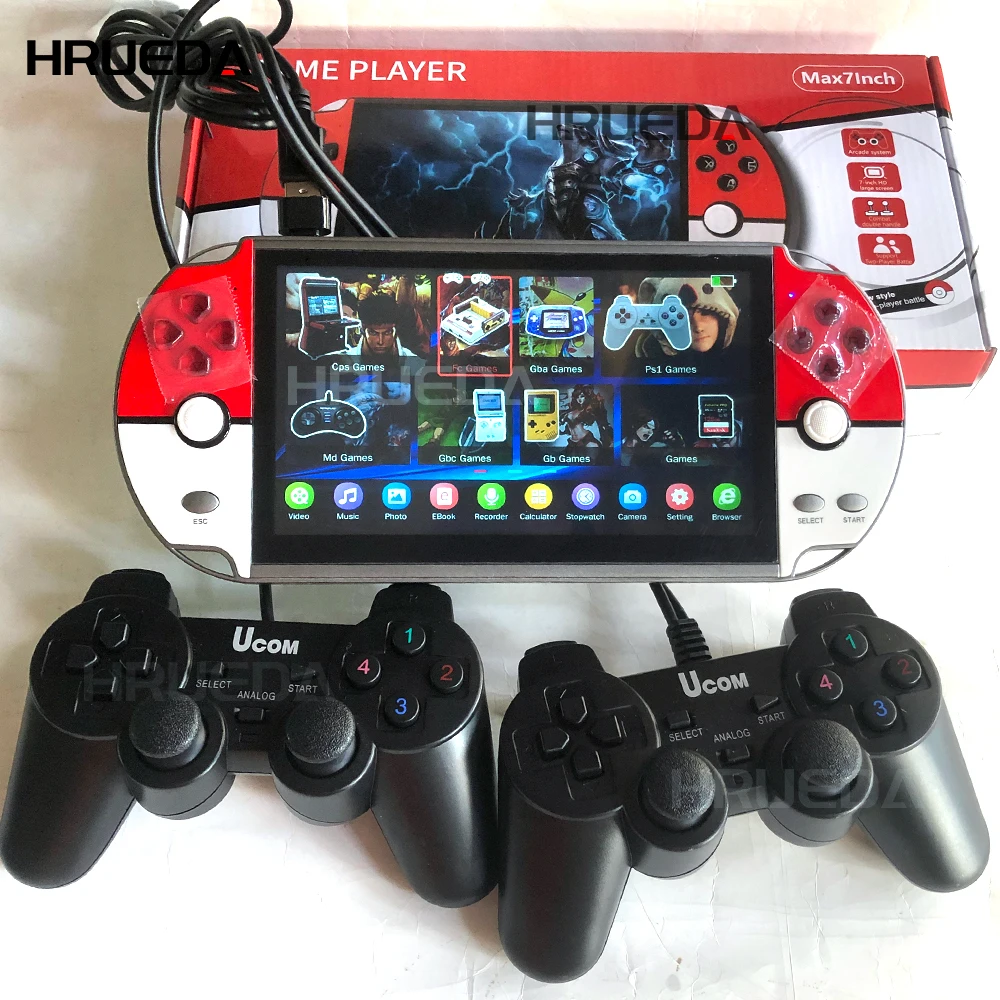 

X40 Video Game 7 Inch HD Screen Retro Video Game Console Built-in 16GB Handheld Game Player With Dual Controllers Games Consoles