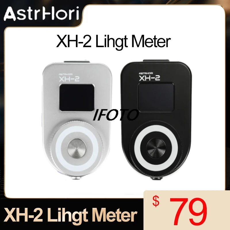 

AstrHori XH-2 Lihgt Meter OLED Display Real-time External Camera Light Meter Cold Shoe for Camera Photography Studio