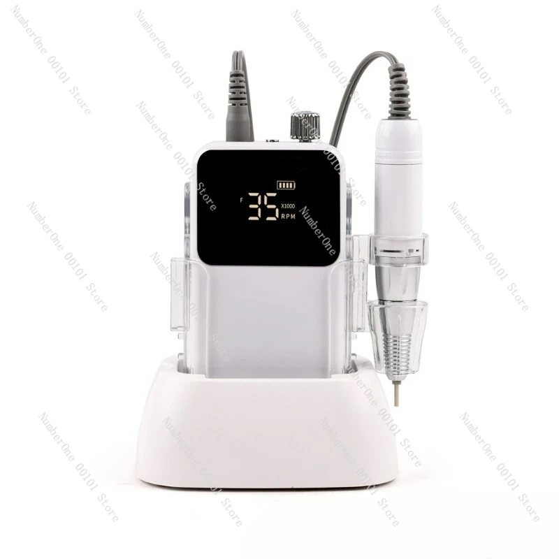 

Rechargeable manicure grinder 35000 rpm without shaking hands, portable display screen electric manicure grinder