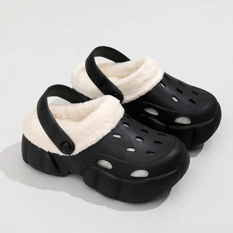 Ladies Winter Plus Fleece Warm Cotton Drag Outdoor Breathable Non-slip Cotton Shoes Can Be Disassembled Womens Slippers New