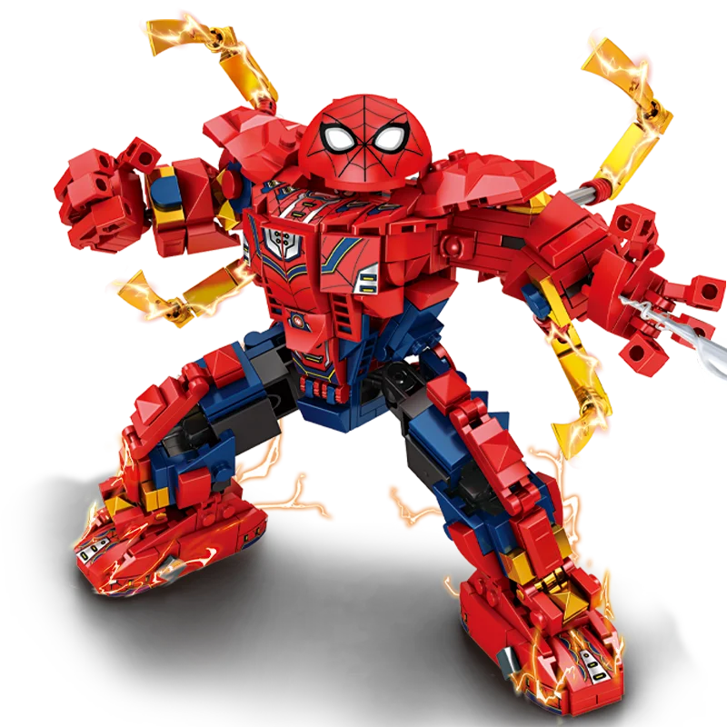 Superheroes The Amazing Spider-Man VS Symbiote Venom Venom Carnage Mecha Figure Model Building Blocks Bricks Kids Marvel Toys