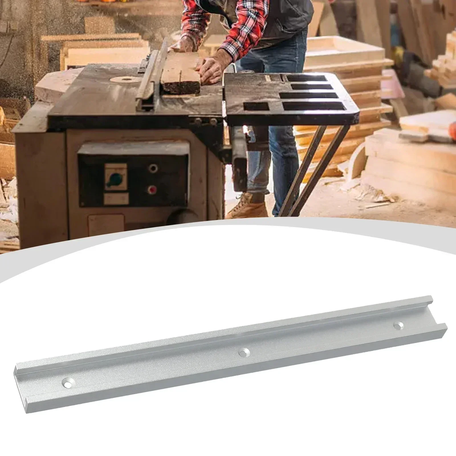Woodworking Bench Essential Aluminium Alloy T Track, 30 Type with 300 600mm Size, Quick and Easy to Use Silver