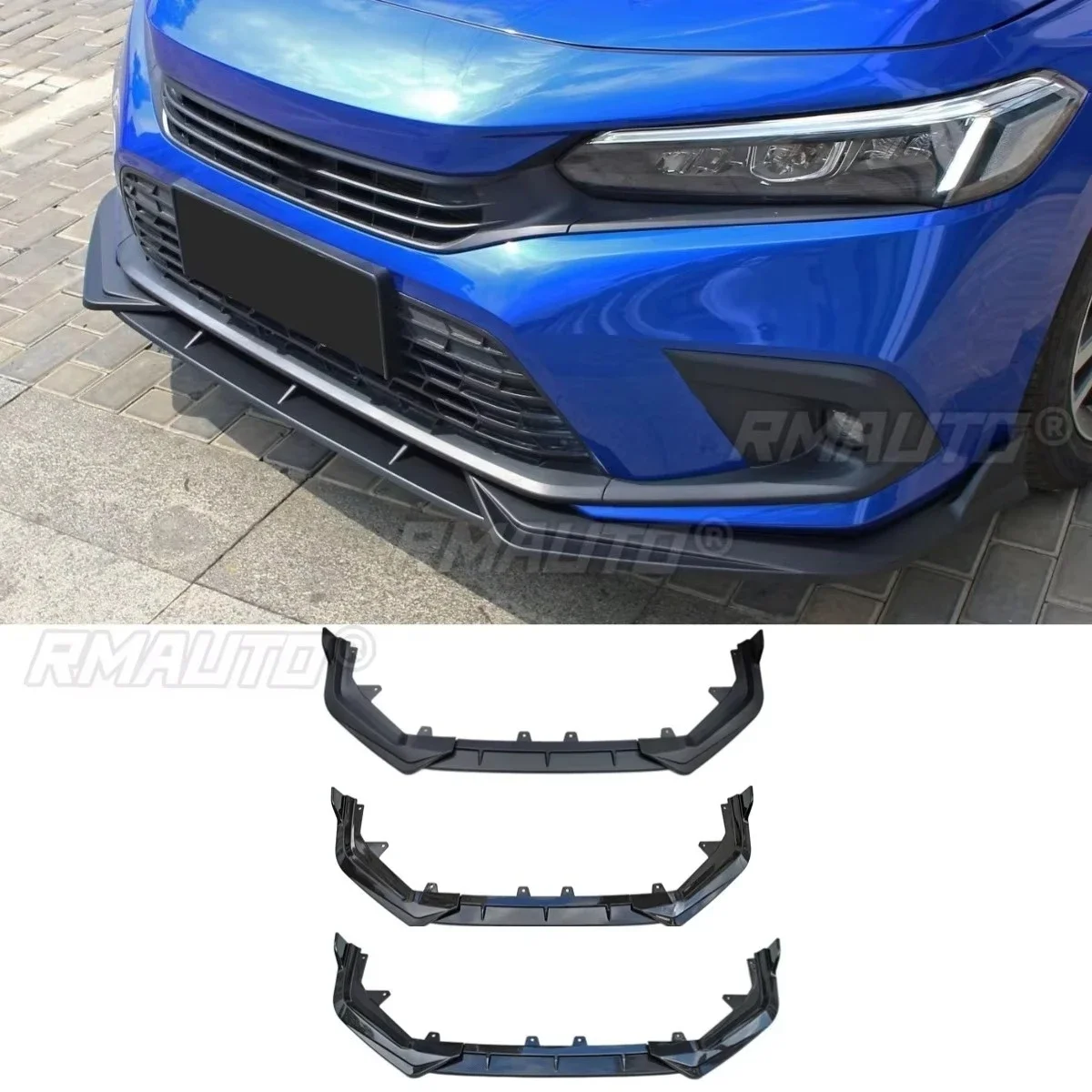 For Honda Civic 11th Gen 2022 Protector Car Accessories Car Front Bumper Lip Diffuser Spoiler Modification Part