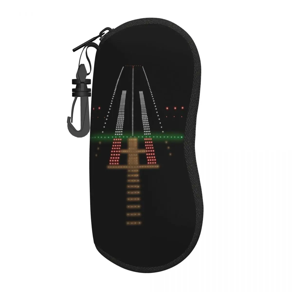 Custom Airport Runway Lights At Night Eyeglass Glasses Case Women Men Soft Air Traffic Controller Sunglasses Protective Bag