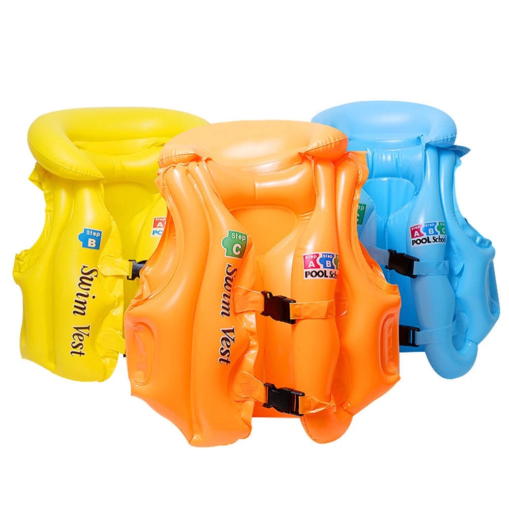 PVC Baby Life Vest Kids Children Floated Inflatable Swimsuit Swim Protector Vest Life Jacket Buoyancy Drifting Vest Swimming Aid