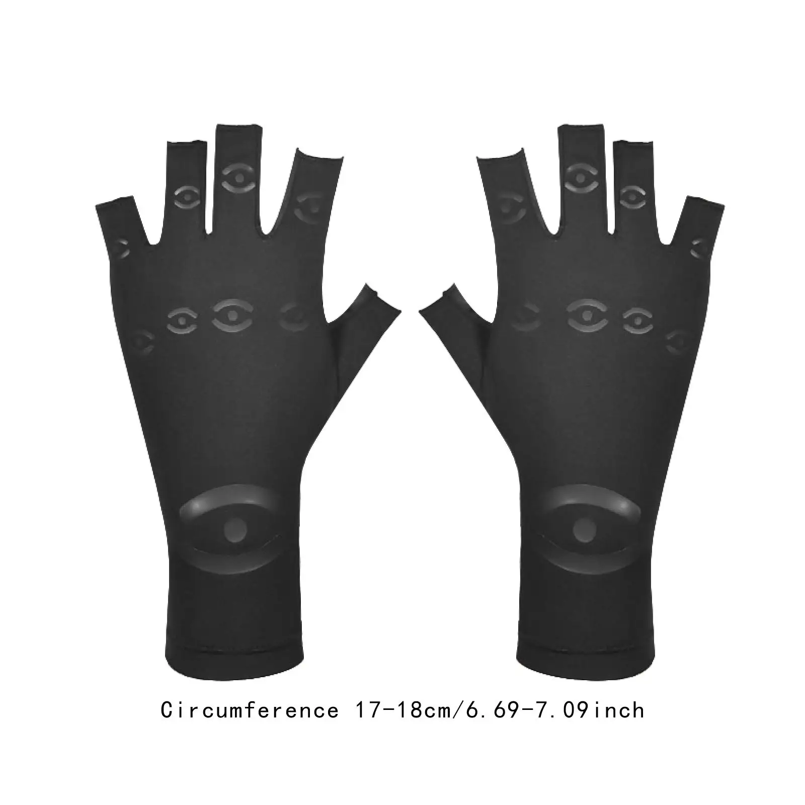 زوج واحد من قفازات ضغط نصف إصبع مقاومة للاهتراء وخفيفة الوزن ومحمولة للرجال والنساء لممارسة التمارين