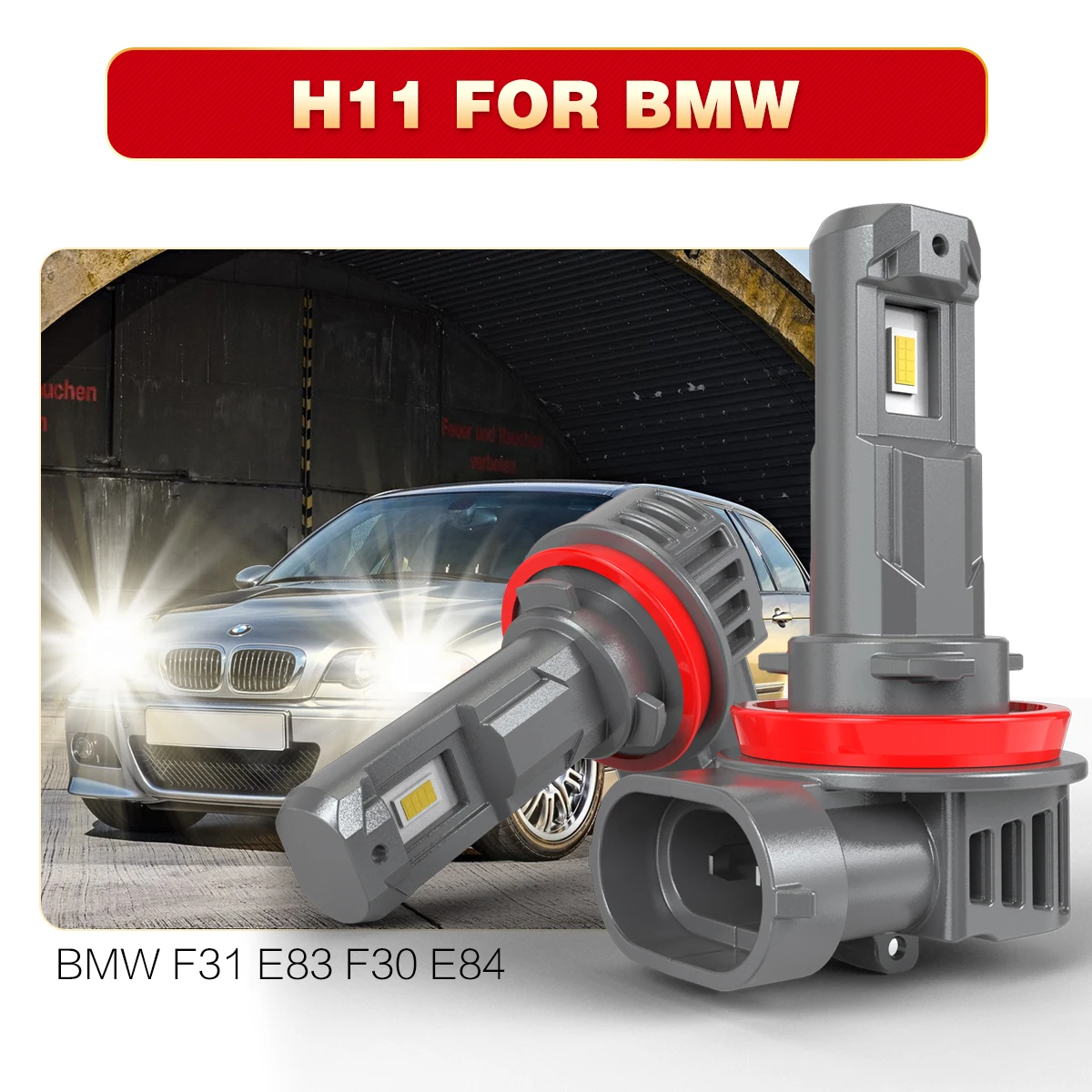 

AUHSSAN 2x New H8 H9 H11 H16 Car Led Headlight Bulb Canbus 6000K White Head Fog Light Diode Lamp 55w 12V For BMW F31 E83 F30 E84