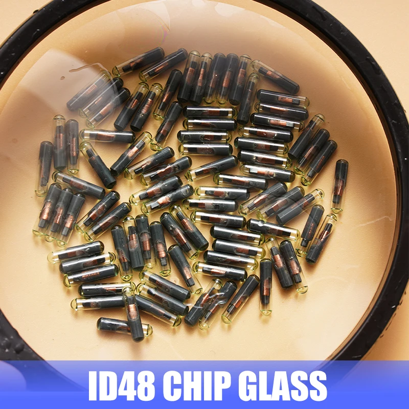 10-100PCS /LOT ID48 CHIP Glass ID48 ID 48 transponder chip Car Key Chip Blank OEM Auto ID 48 Unlock Chip crypto chip