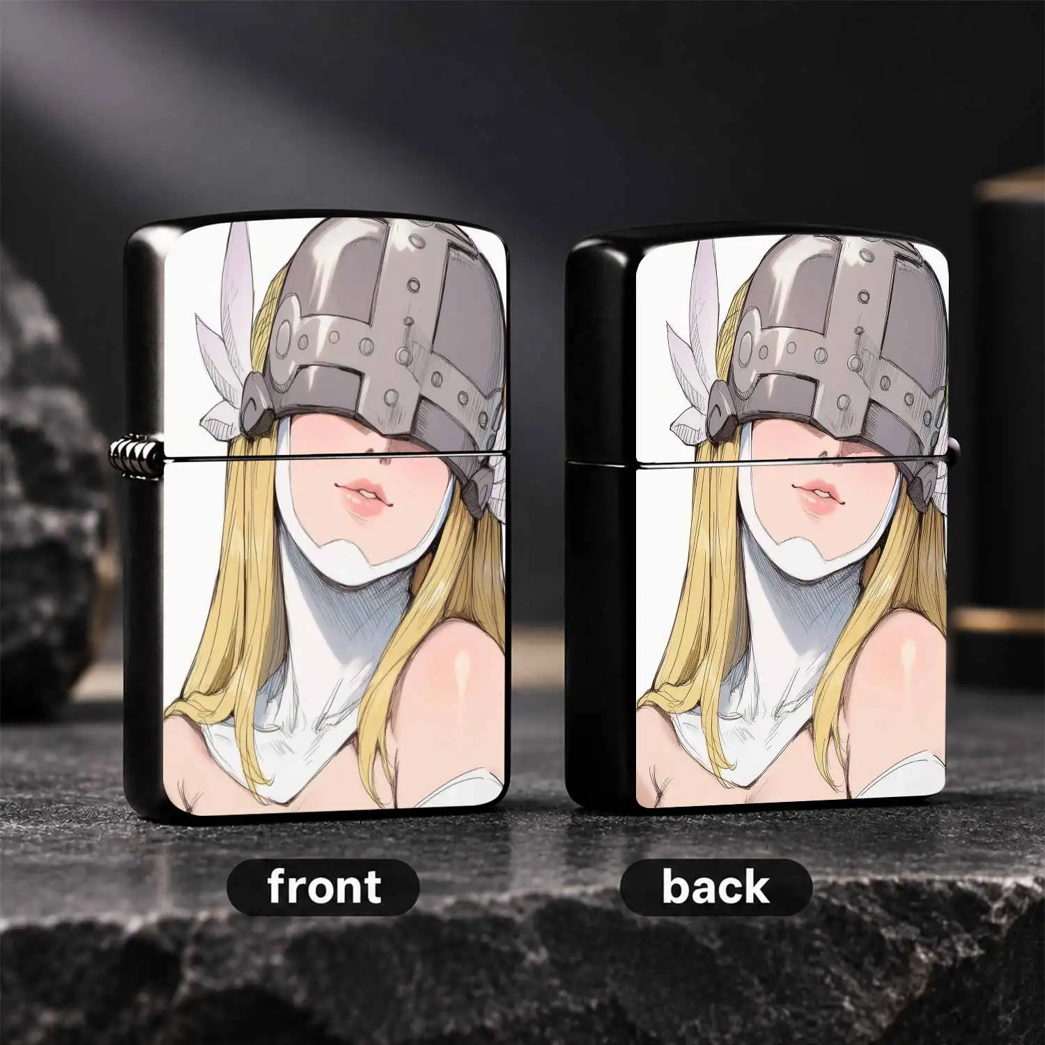 Anime Style Angemon Hand-Painted Unique Lighter, Trendy 2D Themed Portable Ignition Device, Ideal For Outdoor Camping, Lighting Scented Candles, Creating Cozy Vibe, Exquisite Thoughtful Holiday Gift For Anime Fans And Friends, Suitable For
