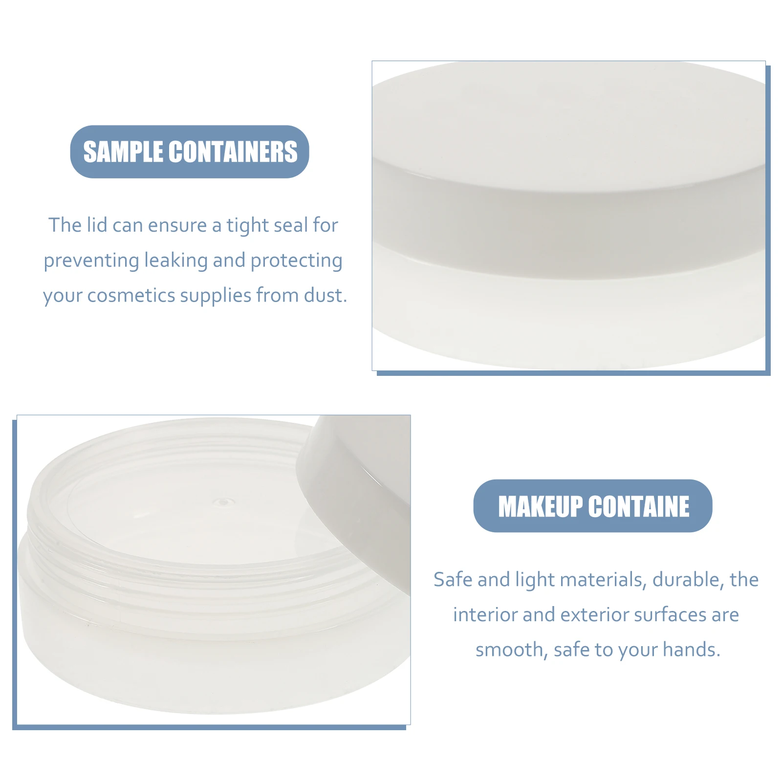 

10pcs Empty Cream Containers Lotion Boxes With Lids 30G Safe Durable Mini Travel Jars Refillable Small Plastic