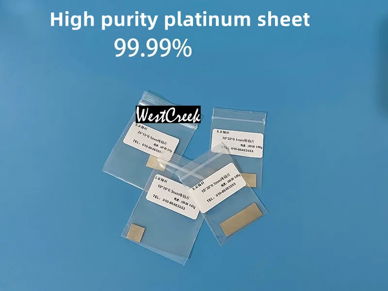 WESTCREEK Laboratory High Purity Platinum Sheet Pt Working Sheet Pure Purity Content 99.99 Can Be Customized and Invoiced