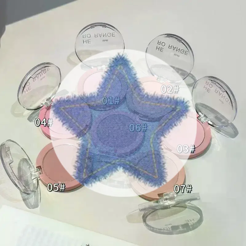 HERORANGE Monochrome Face Blush Palette Longlasting Waterproof Pressed Powder Matte Blush For Contouring Cheeks Travel Cosmetics