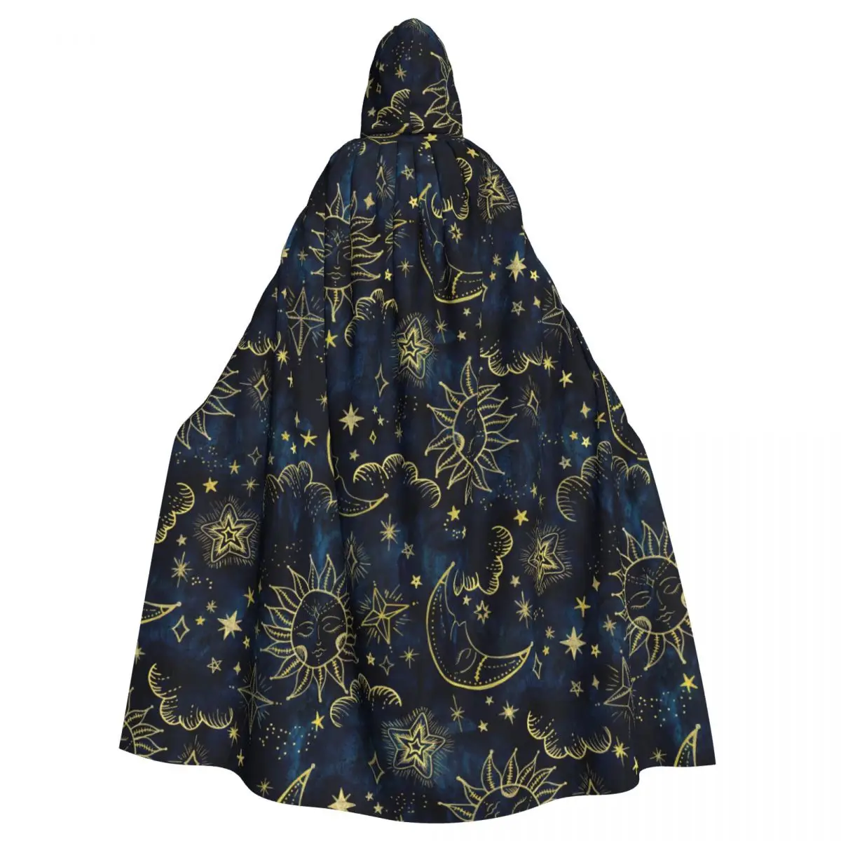 Long Cape Cloak Cosmos Astrology Sun Moon Hooded Cloak Coat Autumn Hoodies