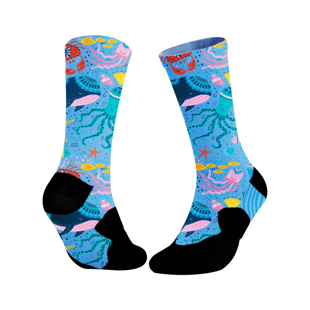 Fun Socks Funny Socks Cool Cute Graphic Socks  for Novelty Crazy Crew Socks Cycling socks Christmas New