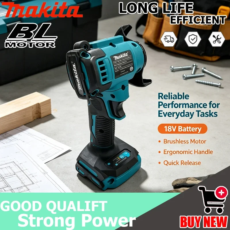 Makita 18V Cordless 3 Inch Angle Grinder, Portable Cut Off Circular Saw, Multifunctional Power Tool for Metal & Wood Cutting