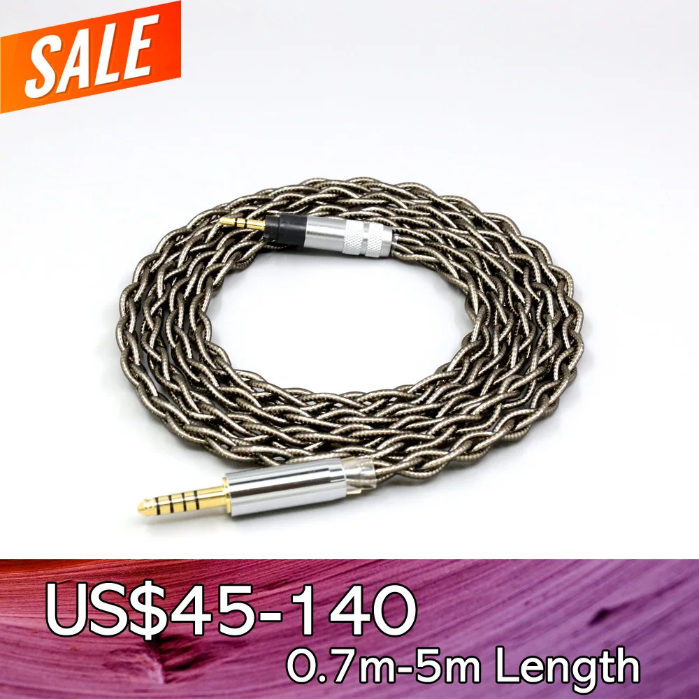 

99% Pure Silver Palladium + Graphene Gold Earphone Cable For Sennheiser Urbanite XL On Over Ear Headphone LN008697