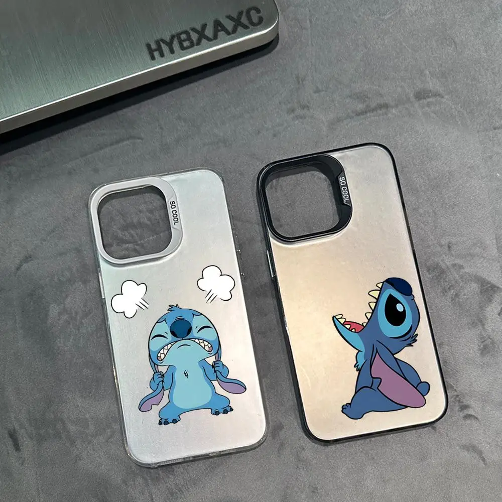 Disney Angry Stitch Phone Case IMD FOR iPhone 16 15 14 13 12 11 Pro Max XR 8 Plus Suitable Samsung Galaxy S24 23 22 ultra Cover