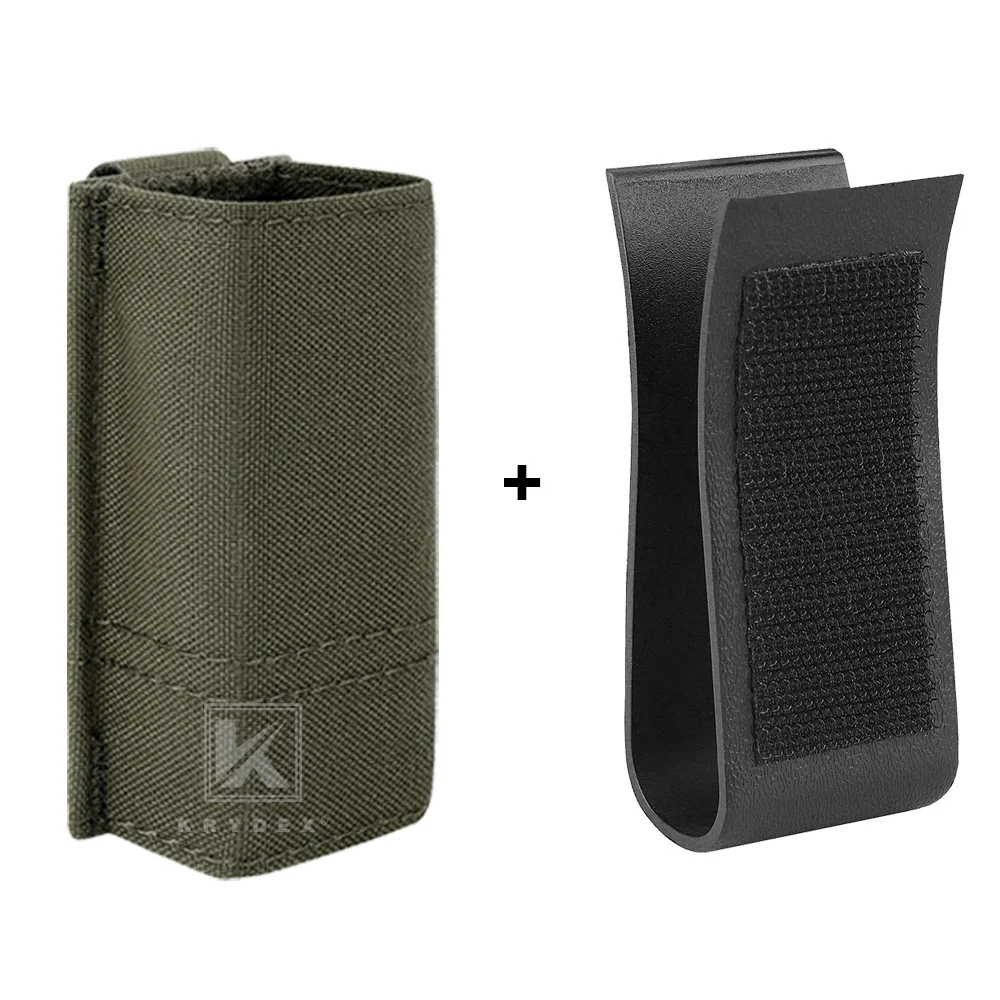 KRYDEX Tactical 9mm Single Double Magazine Pouch MOLLE Pistol Mag Pouch Holder Duty Belt Vest Hunting Airsoft Accessories