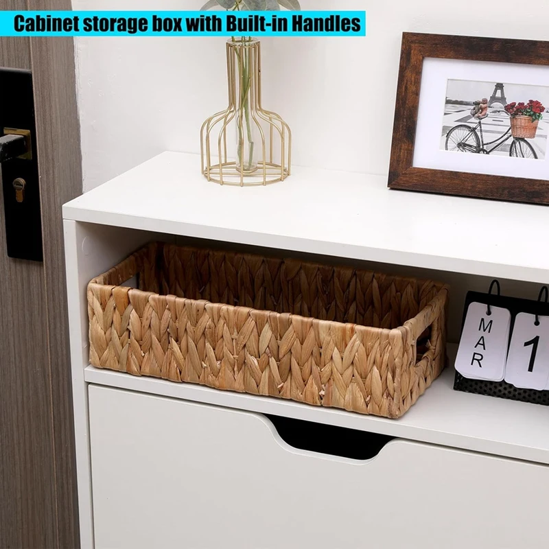 Anyaman keranjang penyimpanan air keranjang Hyacinth keranjang Toilet, rumah pertanian tempat alat dapur Caddy,Sundry keranjang penyimpanan