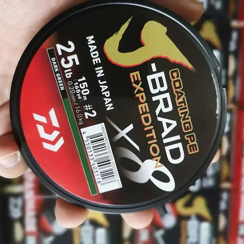 2024 دايوا J-BRAID إكسبيديشن X8 خيط صنارة الصيد 150/300 متر خطوط بولي ايثيلين مضفر سلك JBRAID الأصلي أخضر داكن/برتقالي/متعدد الألوان #6