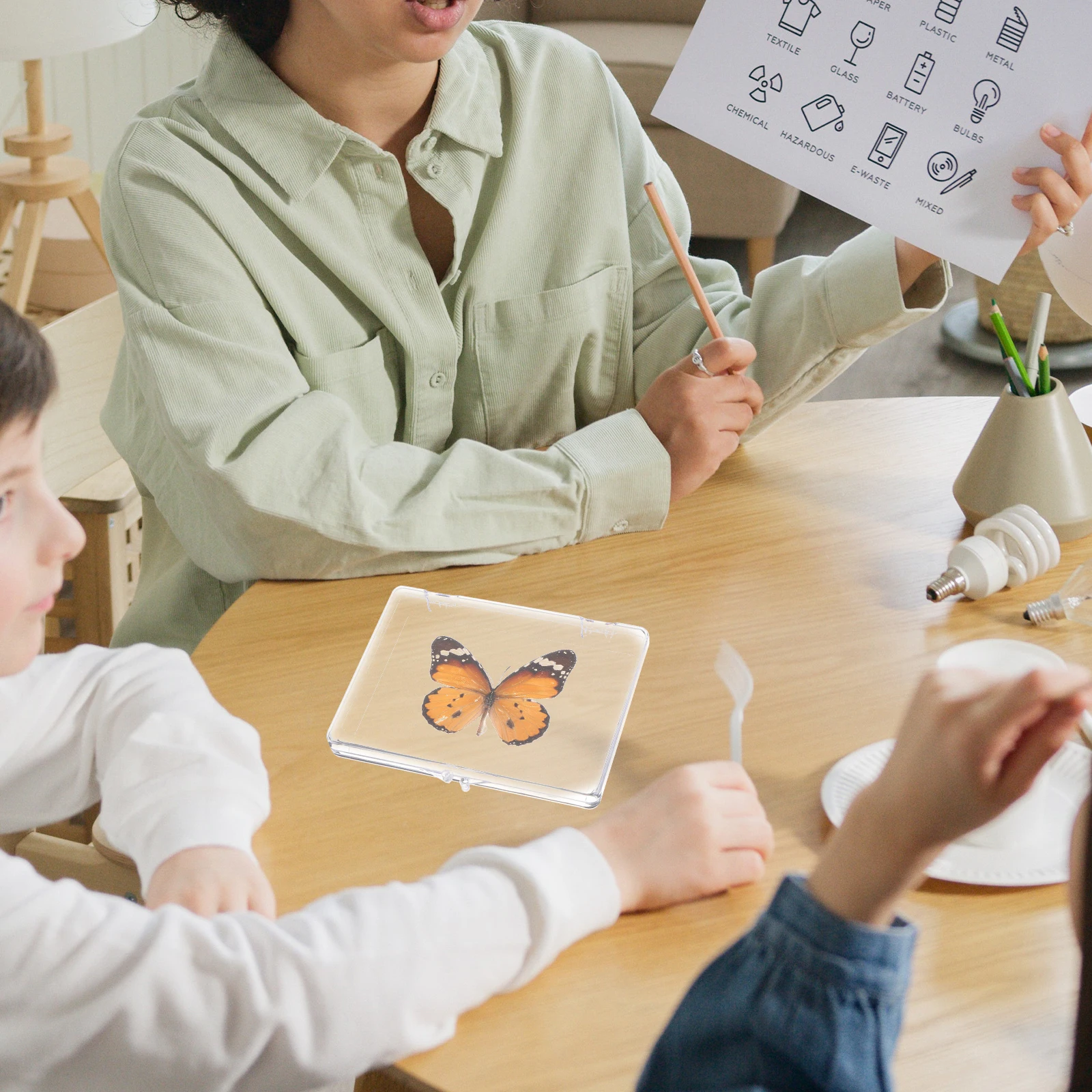 

Butterfly Specimen Ornaments Display Box Real Insect Sample Decorative Preserved Teaching Prop Home Ornament Collectibles