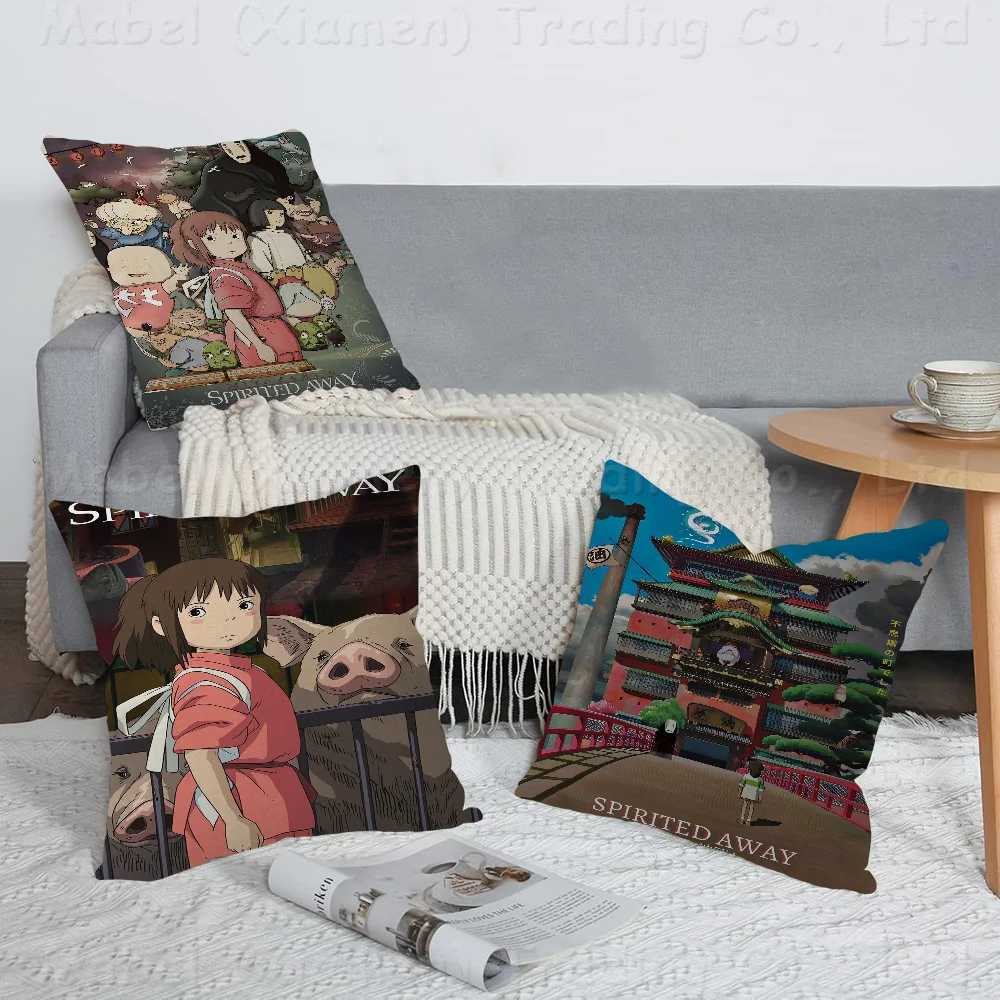 

Spirited Away 45*45cm Cushion Cover Pillow Cover Decor Pillowcase Home Pillowcase For Couch Pillow