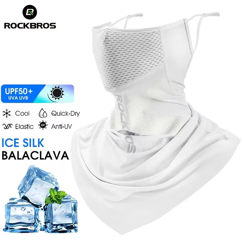 

ROCKBROS Cycling Full Face Mask Balaclava Summer Outdoor Sports Sun Protection Ice Silk Breathable Quick Drying Men Women Scarf