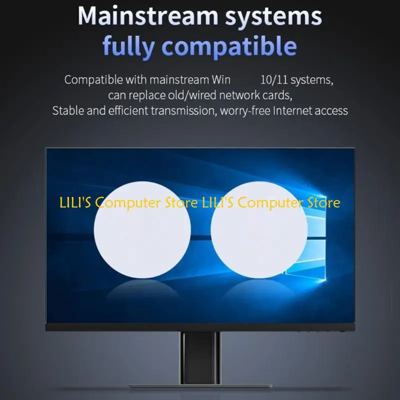 

A52B CF985BE WIFI 7 включенная гигабитная сетевая карта 2,4 ГГц+5 ГГц+6 ГГц модуль адаптера WiFi 4x5DBI для домашнего офиса.