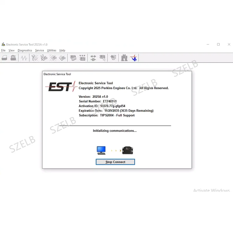 Perkins EST 2025A V1.0 Electronic Diagnostic Service Tool