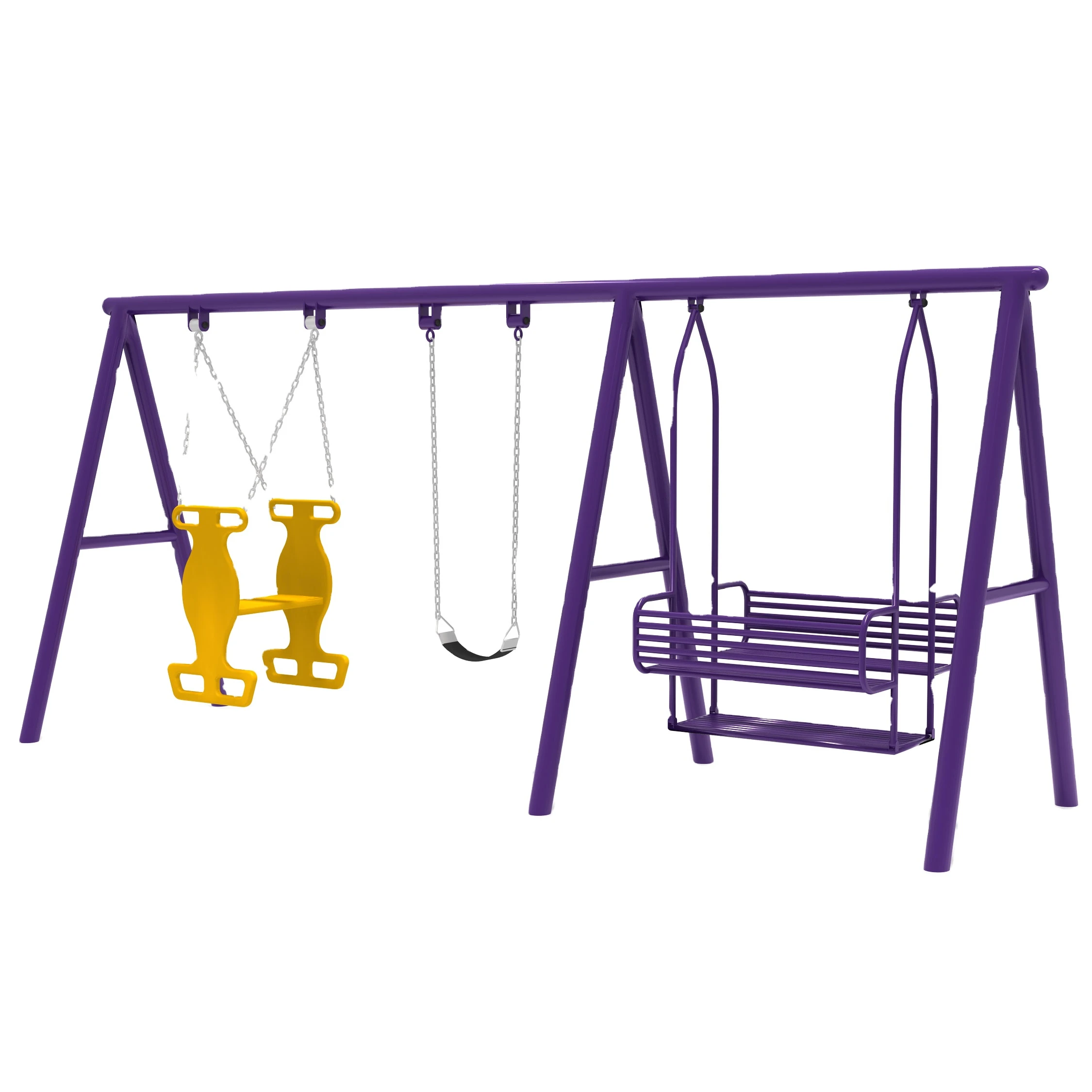 Galvanized pipe Swing Set For Adults Or Kids Garden Playground