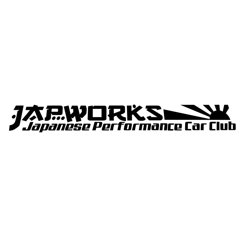 for Japworks Japanese Performance Club JDM Banner Car Windshield Decal Vinyl Sticker 90cm