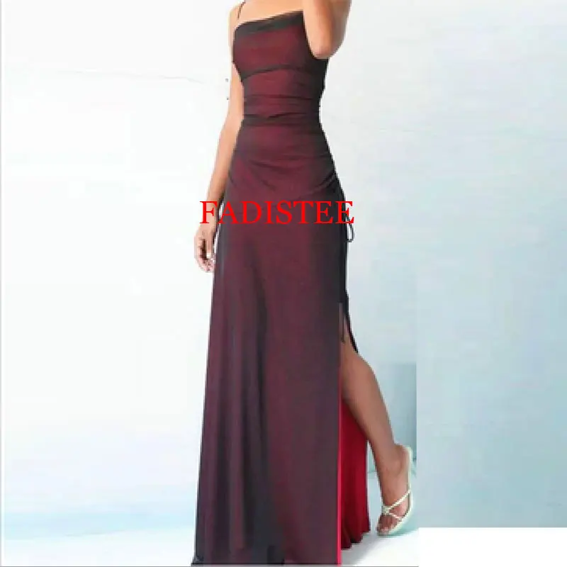 New Style Sexy Spaghetti Straps Mermaid Prom Dresses High Side Slit Party Dress Floor Length فستان سهرة نسائي