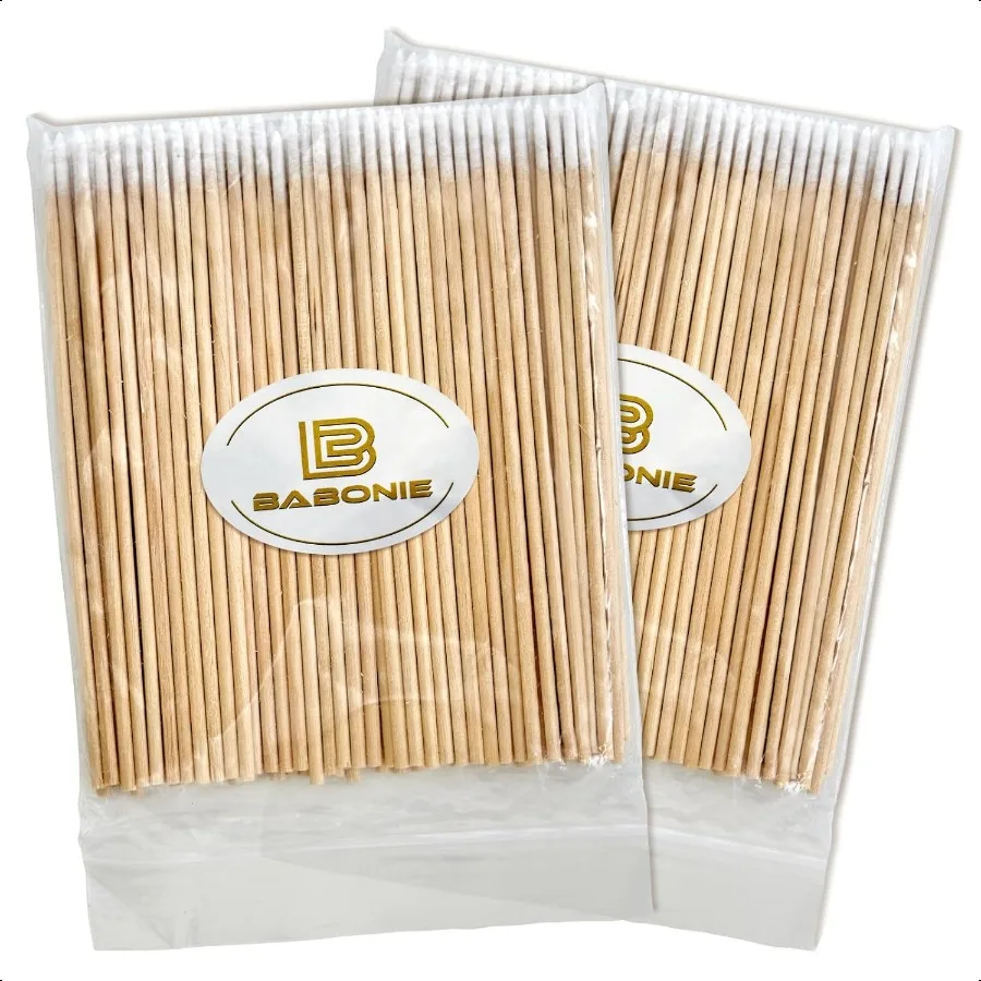 200本入り先細綿棒、精密マイクロブレーディング綿棒、4インチマイクロスティック、ネイル、メイクアップ、タトゥー、パーマネントメイク用