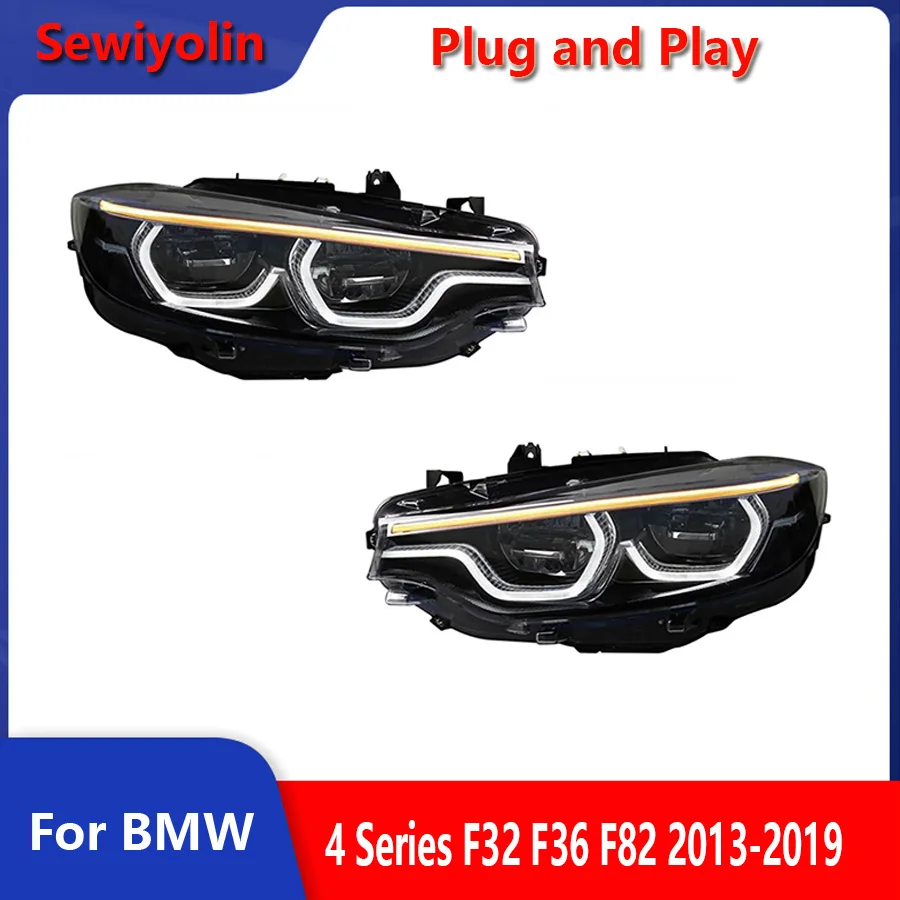 

Автомобильные аксессуары, светодиодная фара для BMW 3 серии F32 F36 F82 2013-2019 DRL, противотуманная Тормозная лампа в сборе, тюнинг, фотография