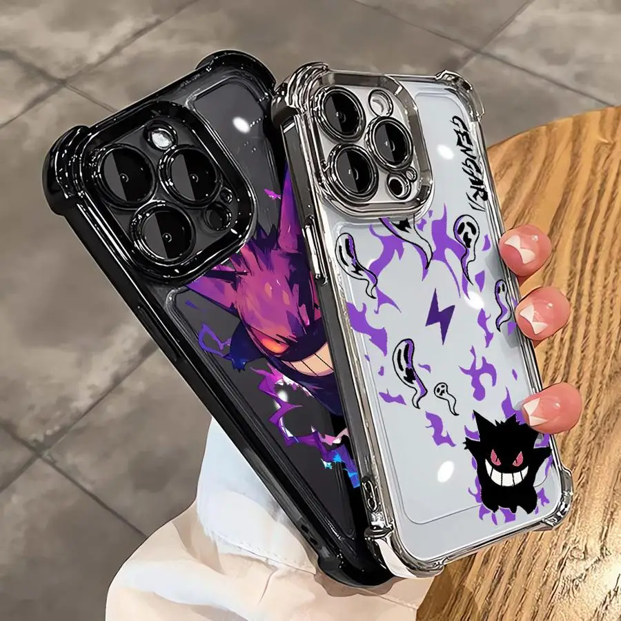 Case for Apple iPhone 11 16+ 15+ 13 XS 16 Pro Max 15 Plus 14 12 Soft Funda Back Phone Cover Purple Flame Ghosts