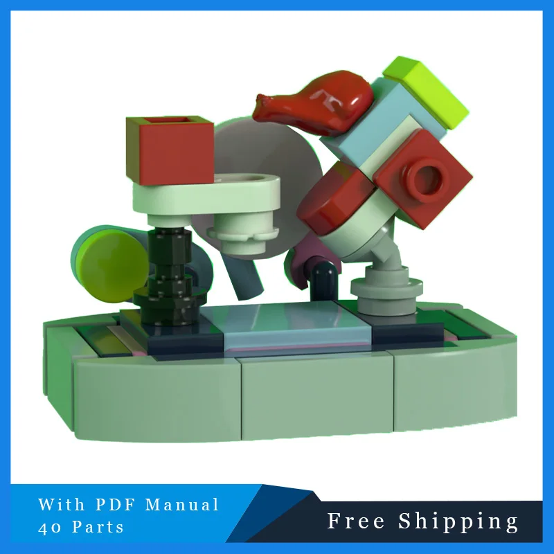 

40 PCS MOC Creative Mini Grey Dunk Trickshot Game Building Blocks Model Kids Educational Assembly Toys Christmas Festival Gifts