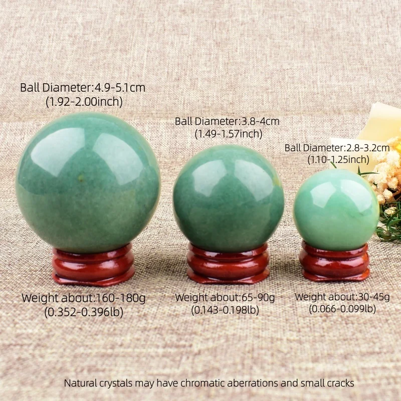 Boule de pierre d'aventurine en cristal naturel, 2.8-5.1cm, ornement de table, spécimen minéral, décoration de la maison, artisanat, cadeau de Festival, 1 pièce