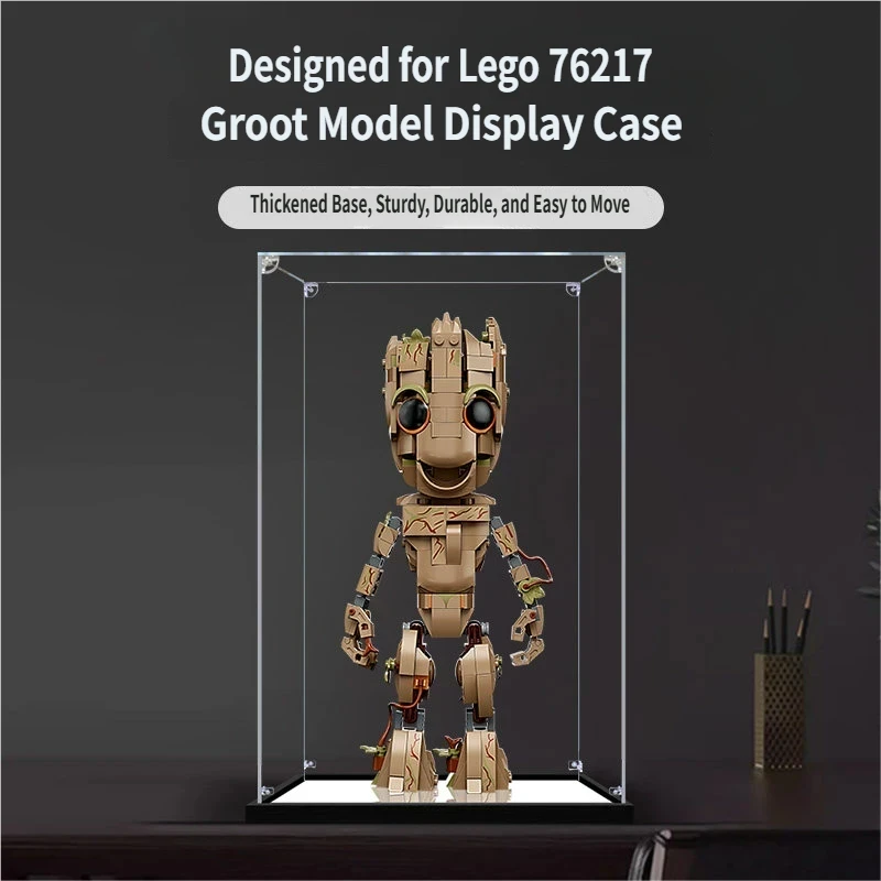 

Acrylic Display Case for Lego 76217 Groot Model,Dustproof Display Box, Display Box Compatible with 76217(Model Not Included)