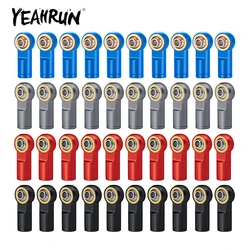 YEAHRUN 10Pcs 22mm M4 Metal Alloy Tie Rod Ball Head End Joint Counter Clock-wise Thread for Axial SCX10 1/10 RC Car Truck Model