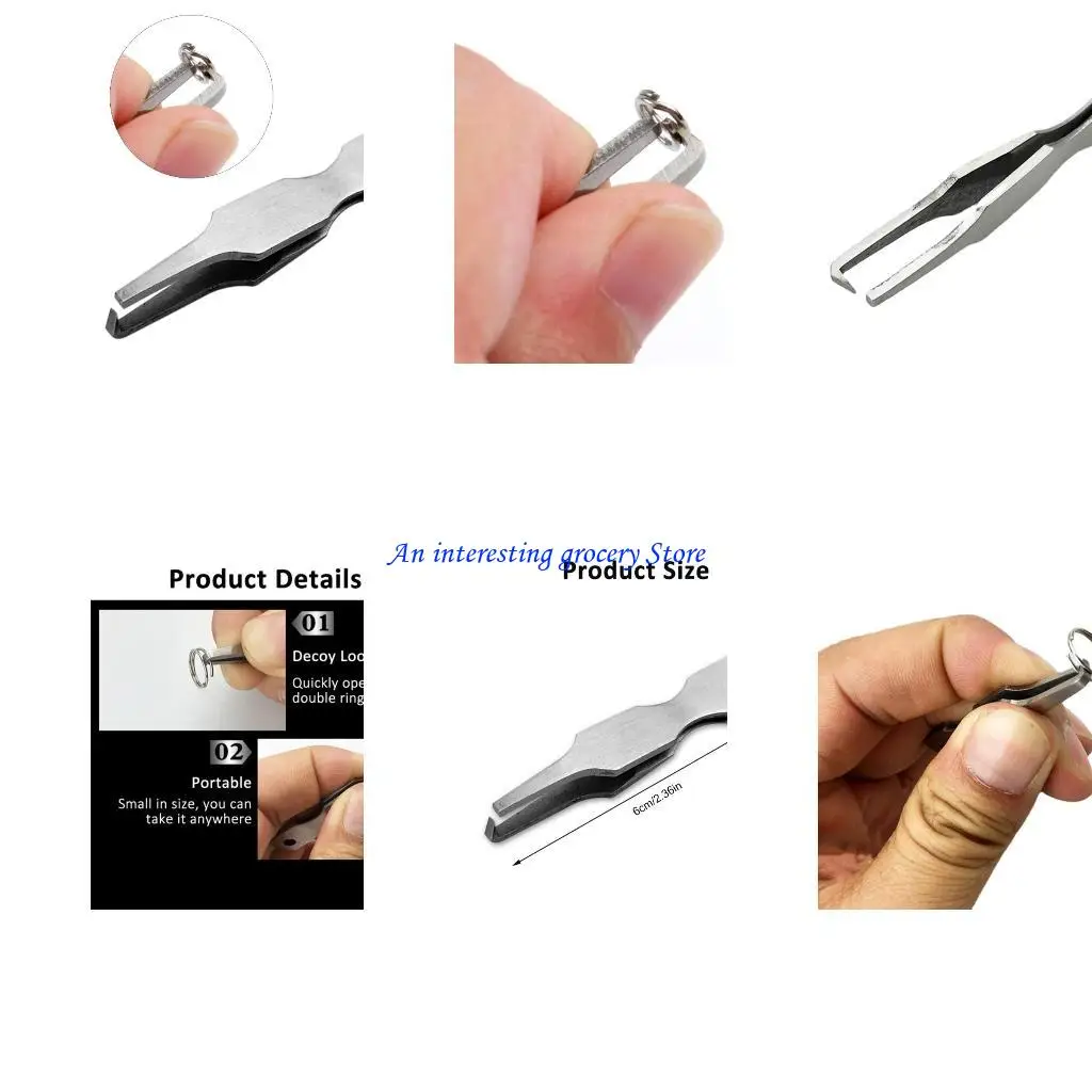 652D Ring Opening Mini Pliers Quick Split Rings Opener Tool 