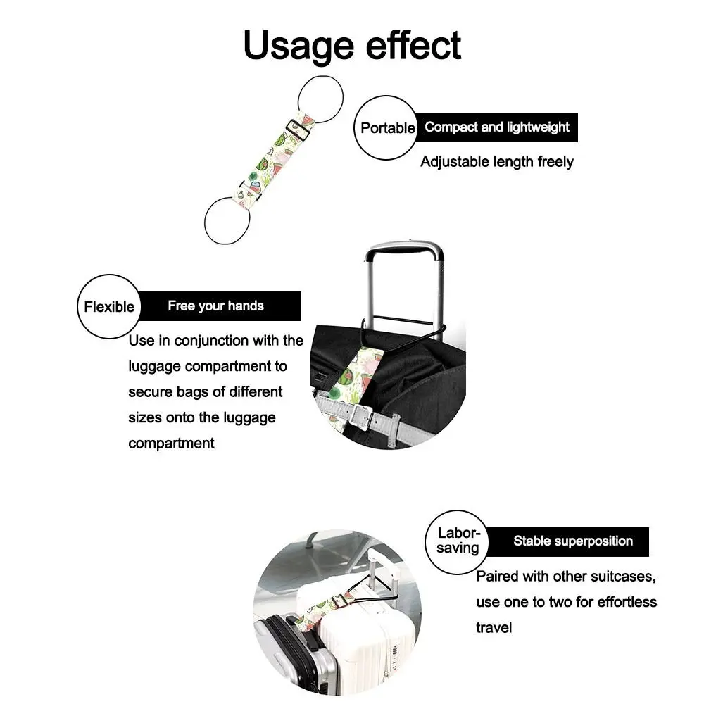 New Colorful Luggage Elastic Strap Reusable Adjustable Travel Suitcase Fixed Strap Luggage Connector Straps Luggag Accessories