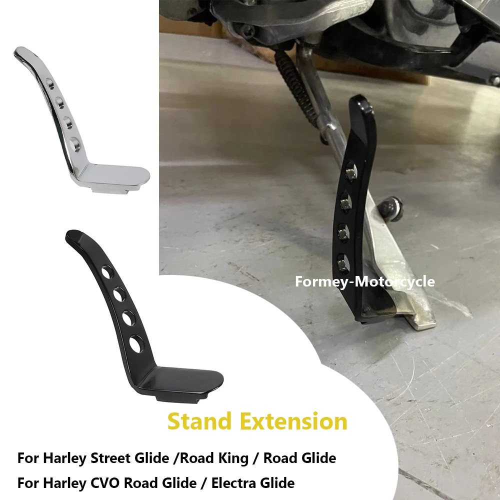 

For Harley Touring CVO Road Electra Street King Glide1991-2024 Motorcycle Accessories Stand Extension Black Foot Pedal Kickstan