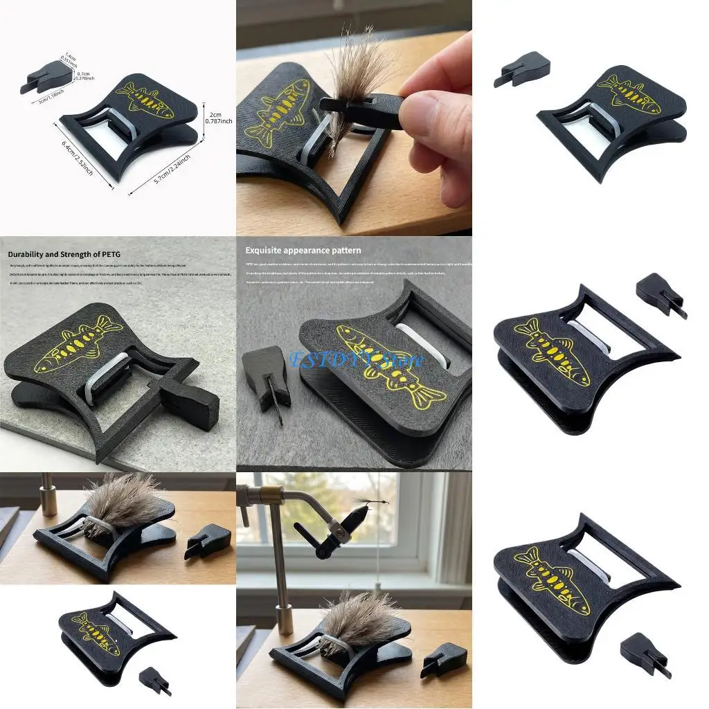 

G6DE Fly Tying Tool Pliers Clip Stacker Hackle Clamps Quick Stacking Clamps