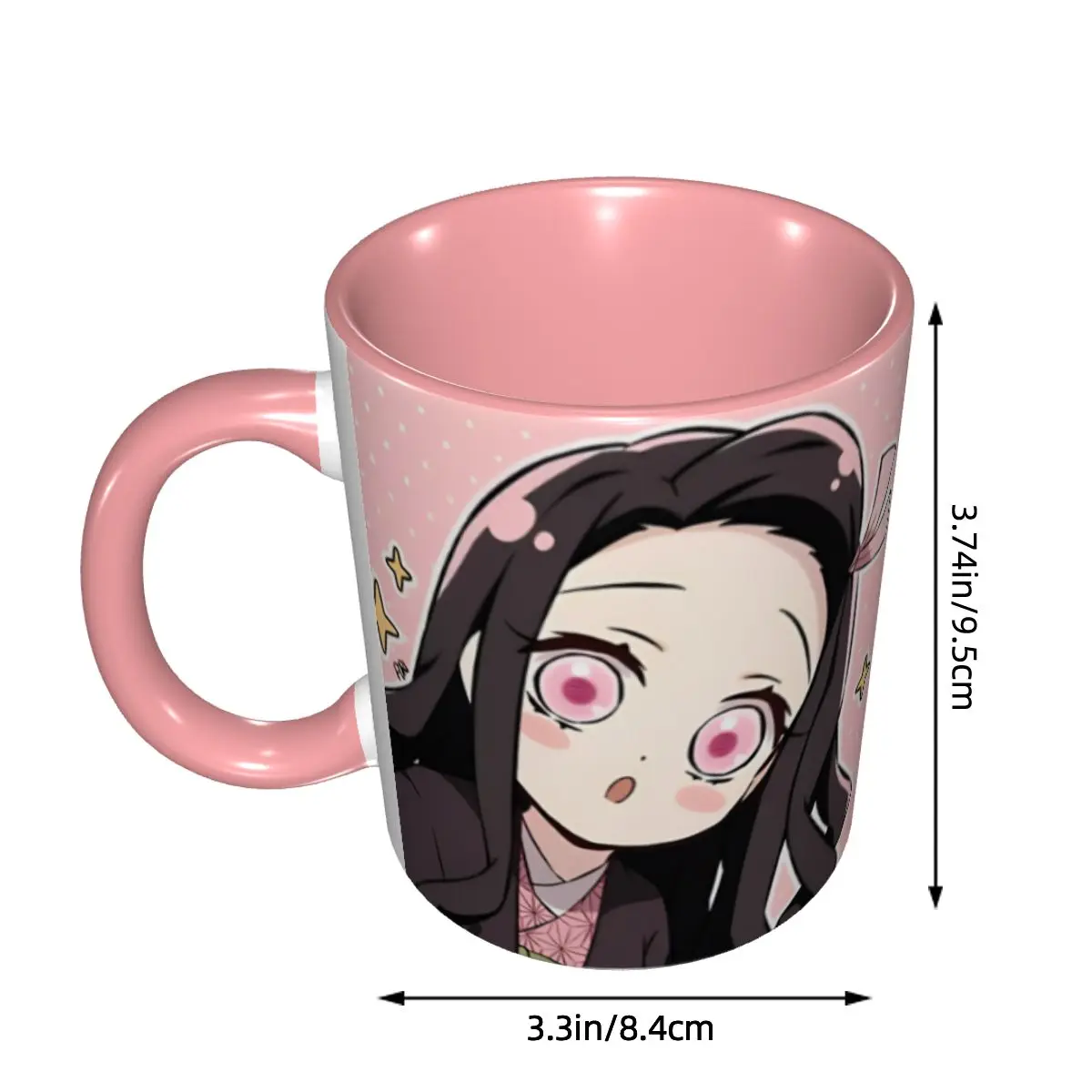 لطيف Nezuko أنيمي شيطان القاتل فنجان القهوة مكتب Kawaii القدح