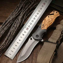 Multi Functional High Hardness Defensive Folding Knife Men's Self-defense Survival Tool Knife Outdoor Camping EDC Survival Knife